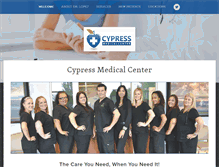 Tablet Screenshot of cypressmedicalcenter.com